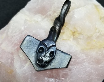 Martello di Thor forgiato a mano con testa di serpente