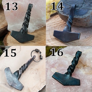 Custom Order Hand Forged Thor's Hammer Pendant image 4