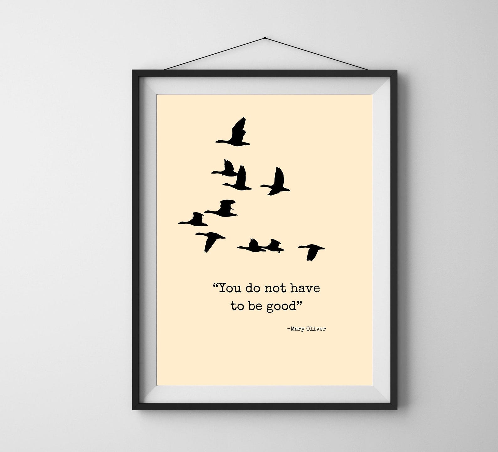 Mary Oliver Wild Geese Quote Art Print (digital Download) - Etsy