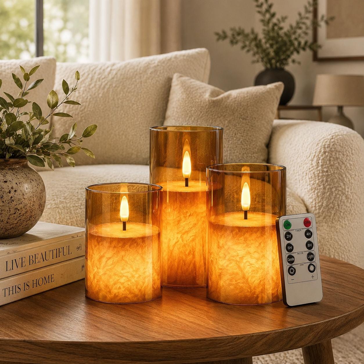Gold led candles