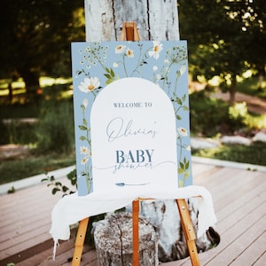 Benvenuti Baby Shower a tema fiori primaverili, Baby shower tema floreale w01