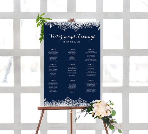 Winter Wedding Seating Chart