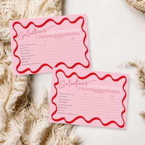 Gioco per tema san Valentinocon le amiche, galentines day bordo rosso e cuore bianco, AA06
