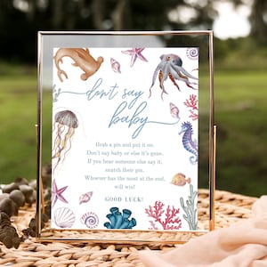 Gioco Baby Shower con sole acquerello stile boho anni 70, template da editare e stampare aa05