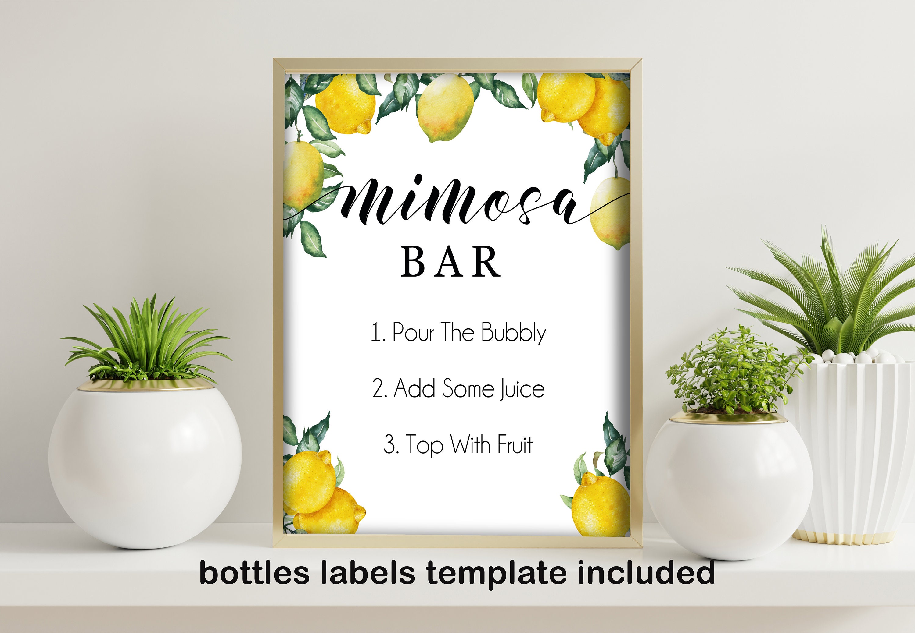 DIY Mimosa Bar Guide: How To Set Up + FREE Mimosa Bar Printables