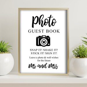 Guest book con fotografie per il matrimonio, cartello per guest book foto ospiti in italiano su richiesta, jpg
