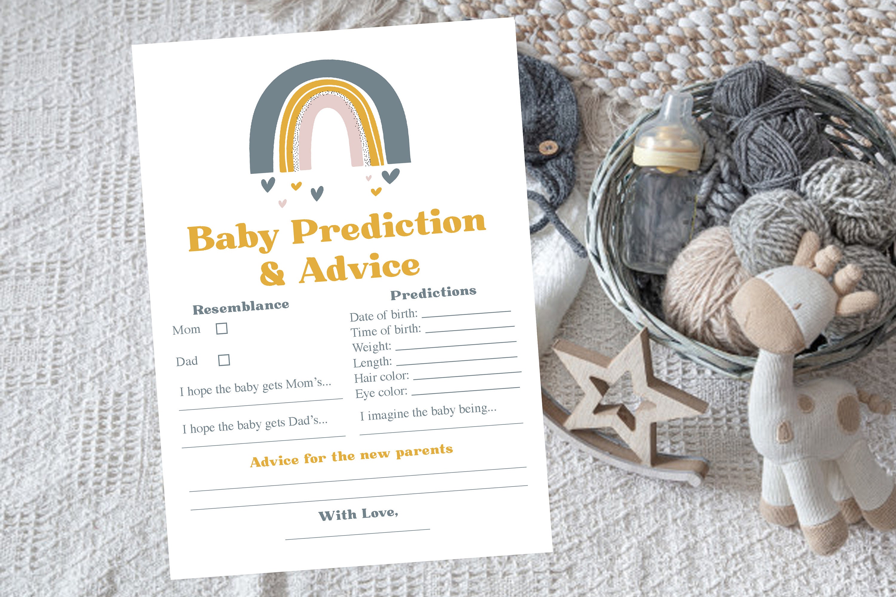 Would She Rather - Printable Rainbow Baby Shower Games