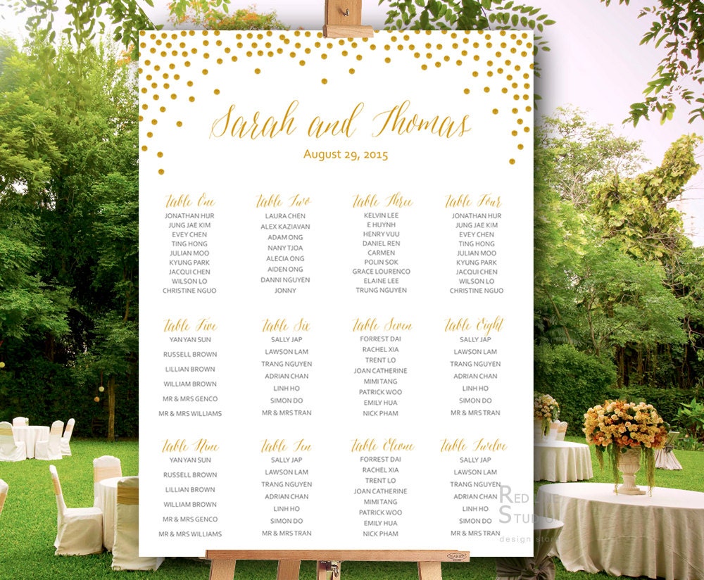 Rehearsal Dinner Seating Chart