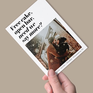 Save the Date nozze divertenti e uniche, Annuncio matrimonio  template da stampare AA031