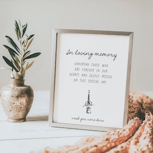 Per sempre nei nostri cuori, ricordo per tavolo del matrimonio, da stampare