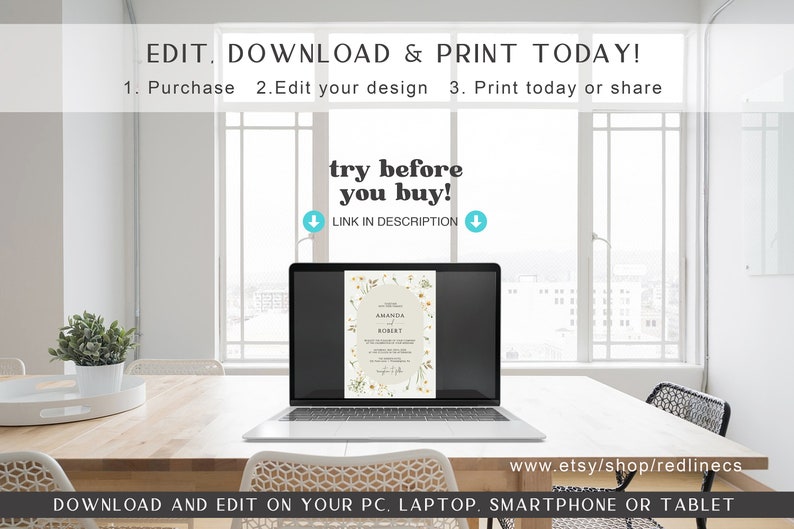 Graduation Favor tag template, Spring Wildflowers favors, floral Editable Grad party favor tag printable image 6