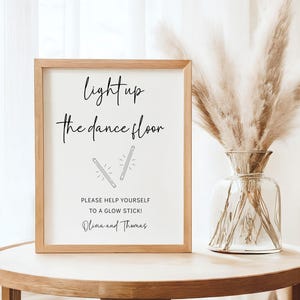 Idea simpatica per matrimonio, stick luminosi cartello da stampare