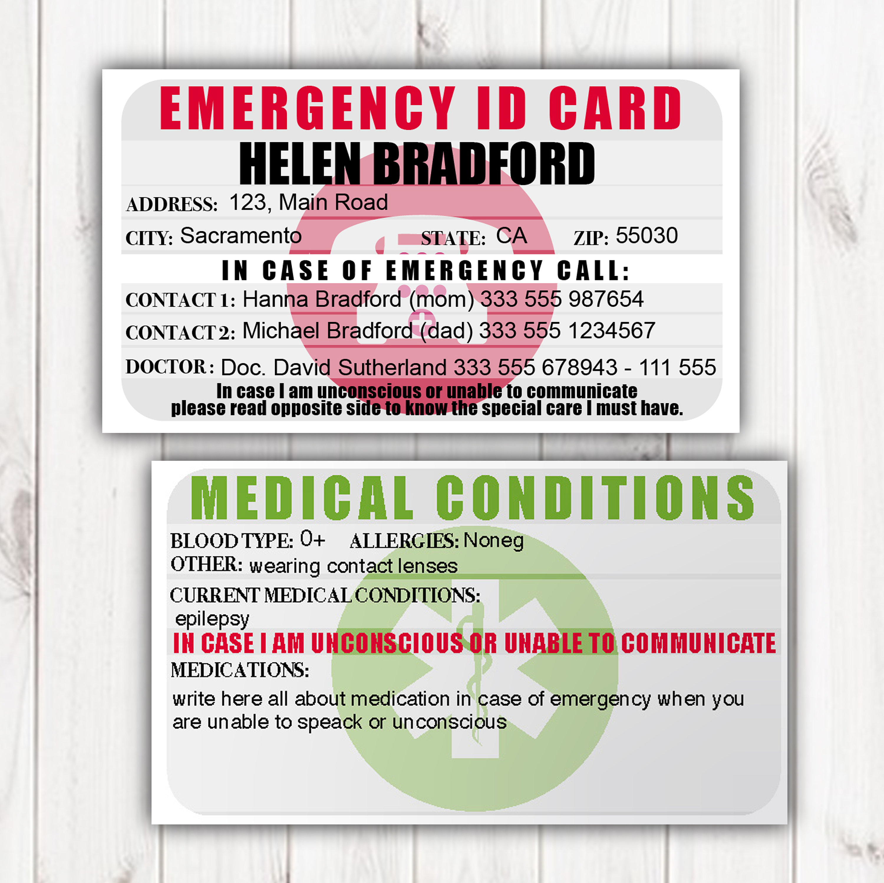 emergency gp visit card