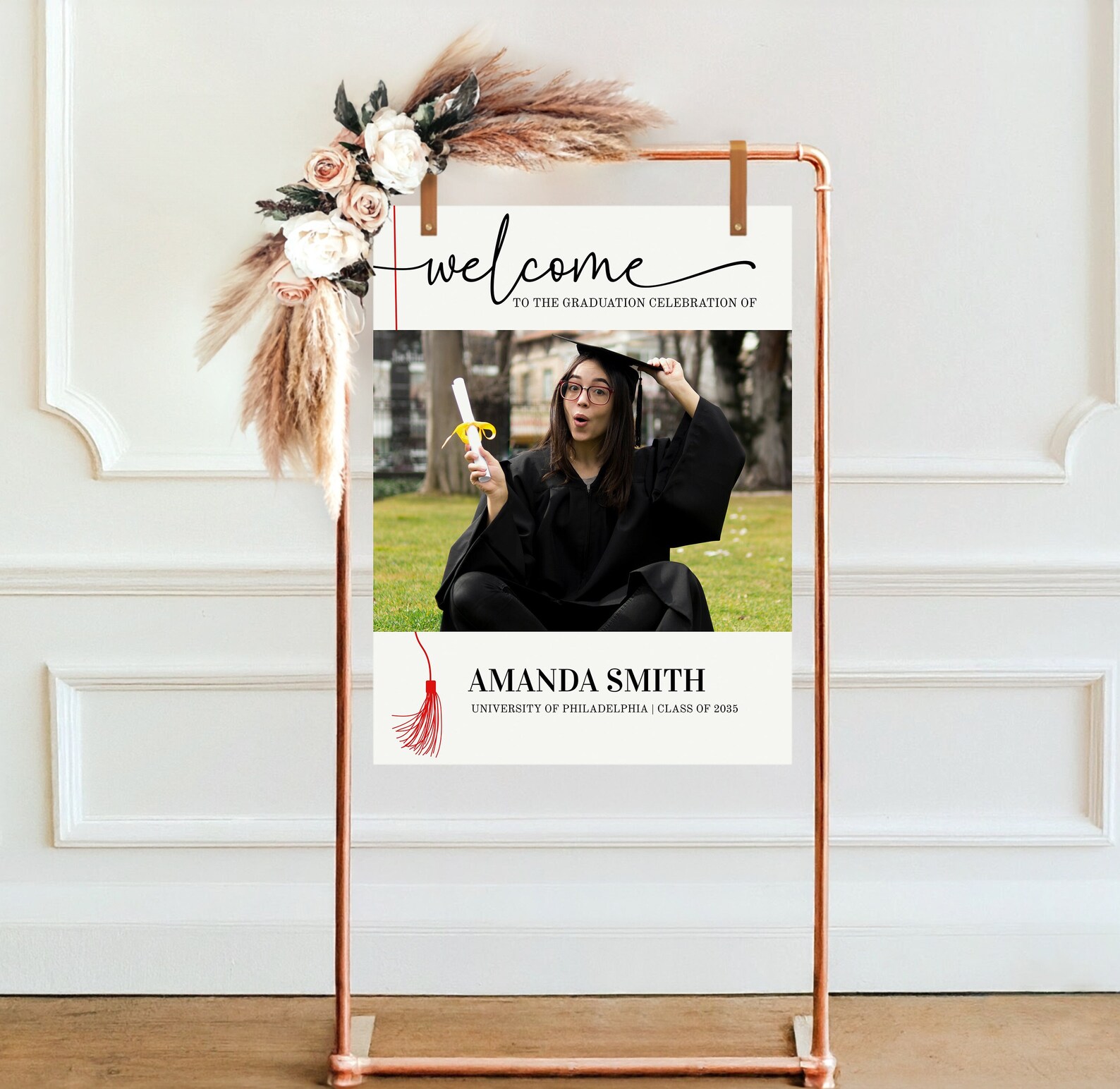 Graduation Iv Graduation Party Welcome Sign Template, Photo Graduation Welcome Poster ...