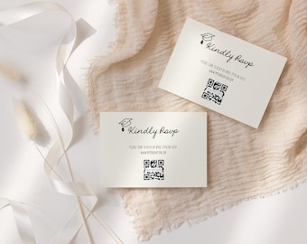 Graduation RSVP card template, Qr code RSVP enclosure card,  trendy graduation with hand drawn hat AA048