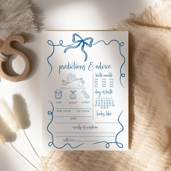 Baby Predictions Printables - Etsy