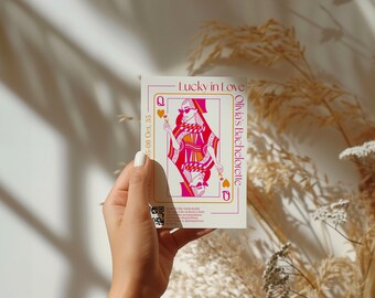 Lucky in Love Bachelorette Itinerary, Las Vegas Before Vow, Bachelorette Weekend Itinerary,Hens Party Invitation digital editable AA077