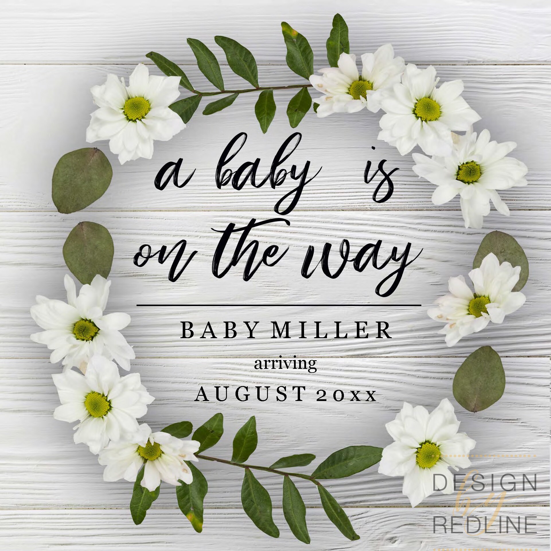baby announcement flowers