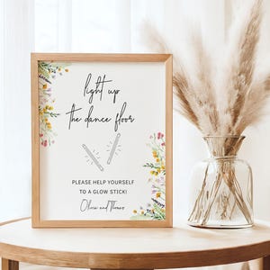 Idea simpatica per matrimonio, stick luminosi cartello da stampare