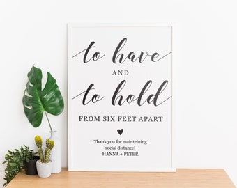 6 Feet Apart Sign - Etsy