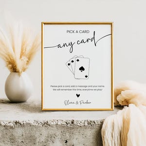 Poster per guest book con carte da gioco, idea originale per il matrimonio