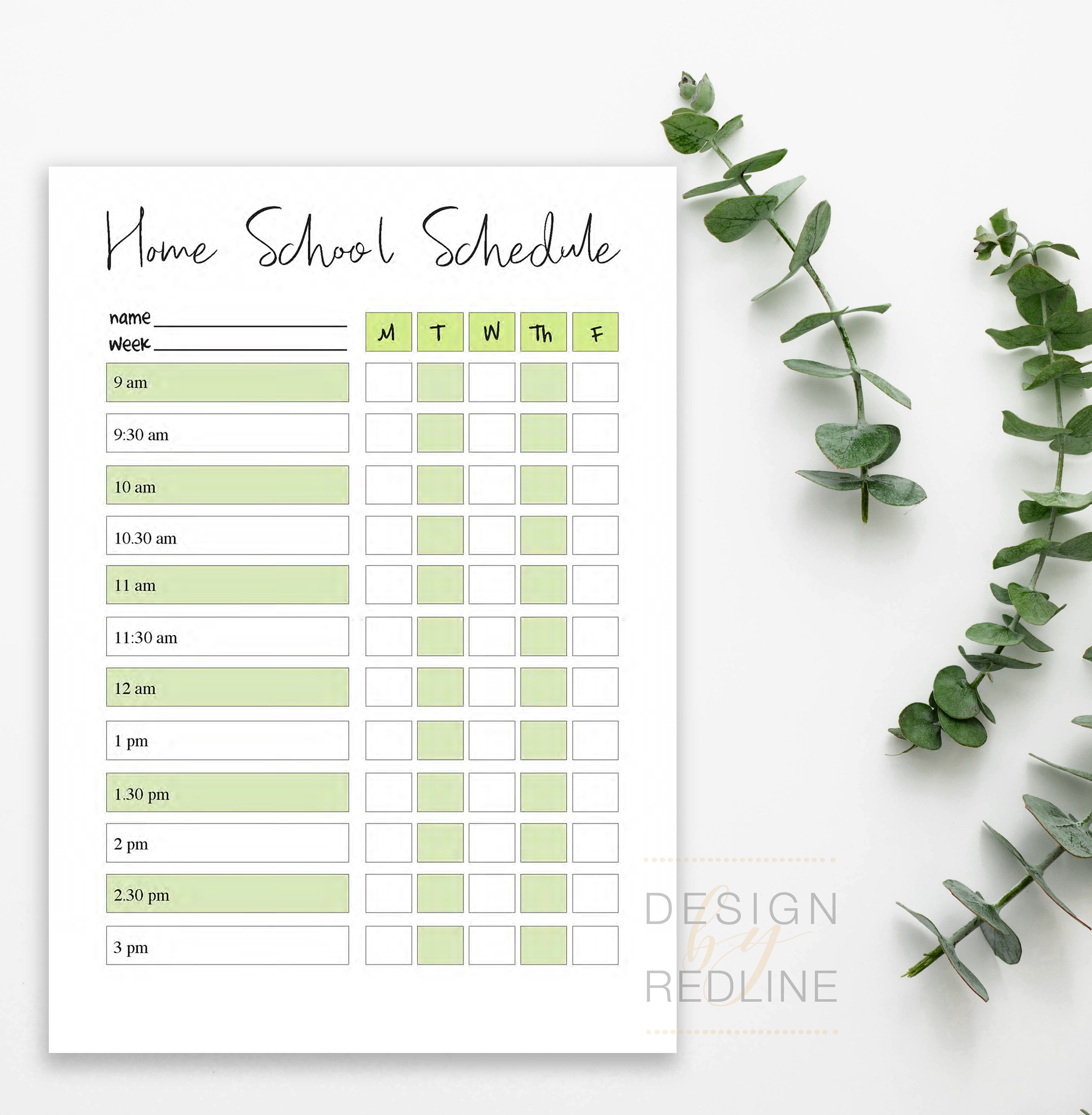 homeschool schedule template editable home school planner etsy