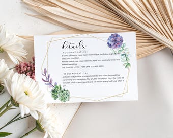 Enclosure Card template, Fully editable details card 6x4 , edit and print