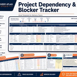 Project Dependency & Blocker Tracker | PMO Dashboard  (Microsoft Excel 365)