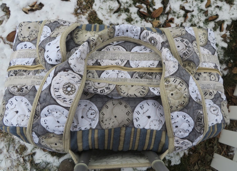 22 X 10 X 10 Quilted Messenger lined Overnight Bag