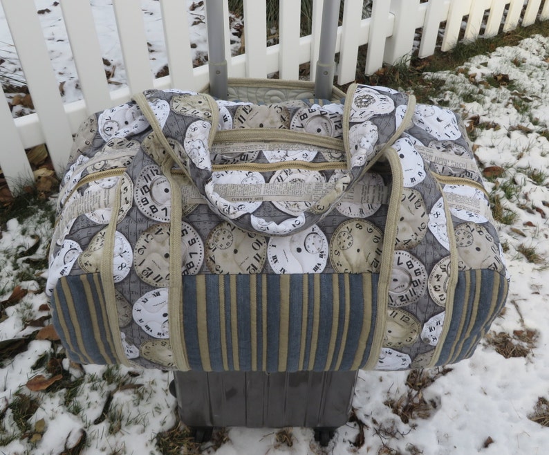 22 X 10 X 10 Quilted Messenger lined Overnight Bag