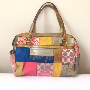 Vintage Coach Bags Pink Patchwork - Etsy