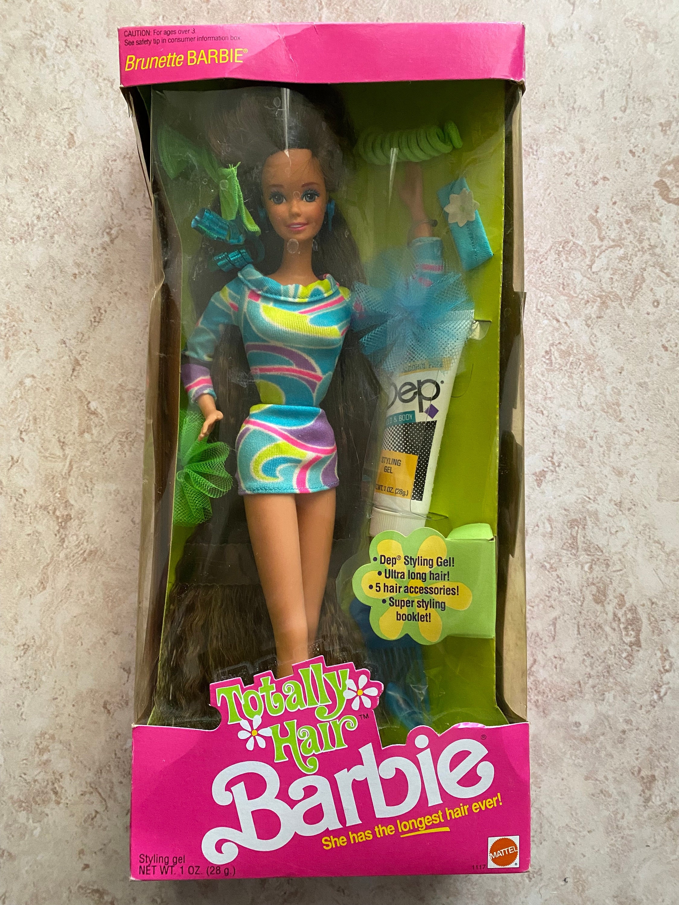 1991 Totally Hair Barbie brunette Unopened - Etsy