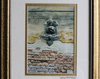 Venice Stone Angels - Framed Photograph - Double Matted - Gold Frame - Italy - Art - Color Photography - Home Decor - Wall Art