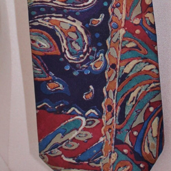 Vintage Silk Tie - Artistic Giovanni Sciarpa Silk Tie - Unique Design - Multi-Color - Accessories - Necktie - Menswear - Designer