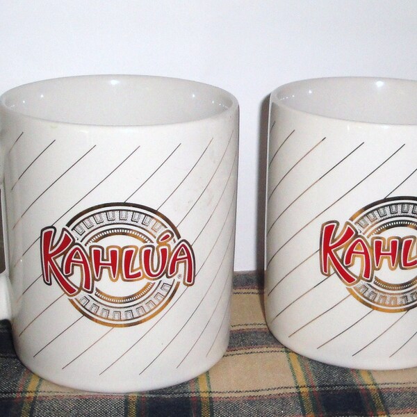 Kahlua Ceramic Mugs - Set - Man Cave - Collectibles - Advertising -Kitchen Decor - Barware - Home Decor - Vintage