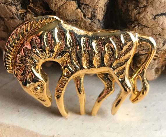 Vcufflinks Detailed Zebra Head Africa Zoo Lapel Pin Brooch