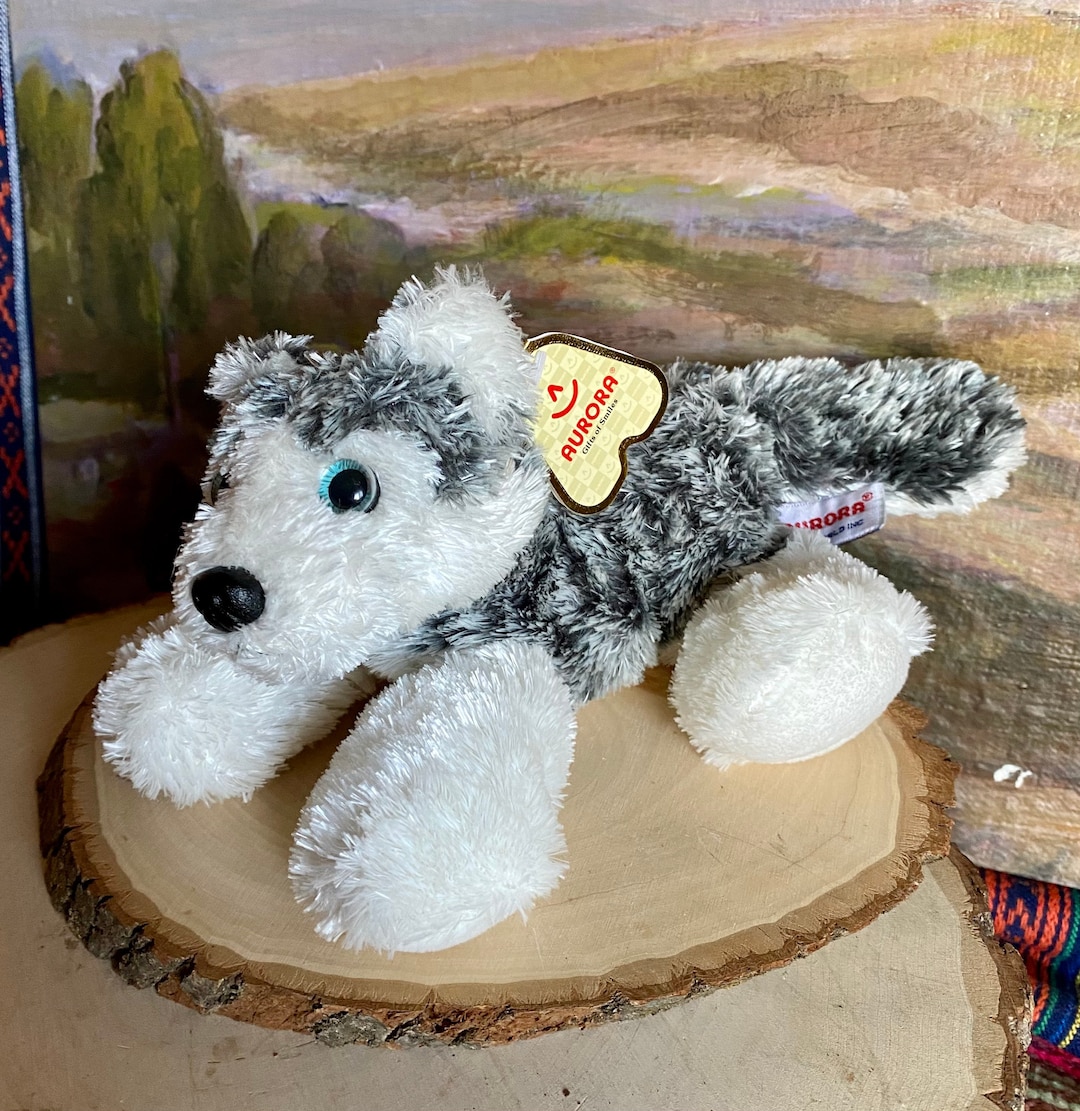 Husky Dog stuffed Dog plushy aurora mini Flopsies puppy Etsy UK