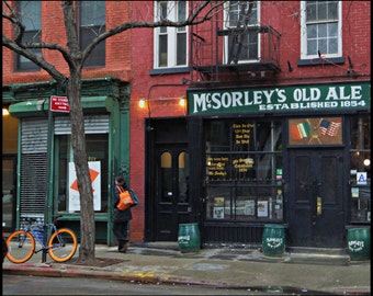 McSorley's Old Ale House - 8 X 10 or 11 X 14 Print -East Village - NYC Street - Art - Beer Memorabilia- Man Cave Decor- Bar Decor-Historical