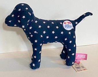 Victoria’s Secret Pink Vote Puppy-Navy Blue with White Stars-Has Original Tag-Collectibles