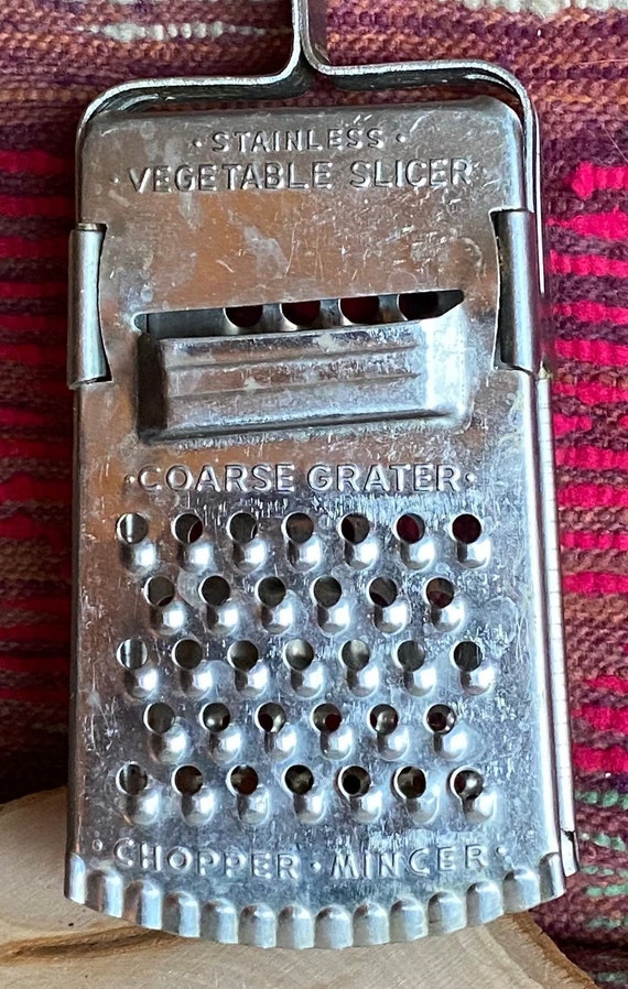 Vintage Stainless Steel Vegetable Chopper Slicer Grater Shredder