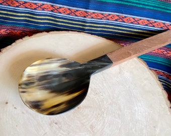 Hand Made Horn and Wood Kitchen Spoon-Unique-Large Spoon-Collectibles