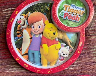 Vintage 1976 Winnie the Pooh Melamine Divided Plate - Zak Designs