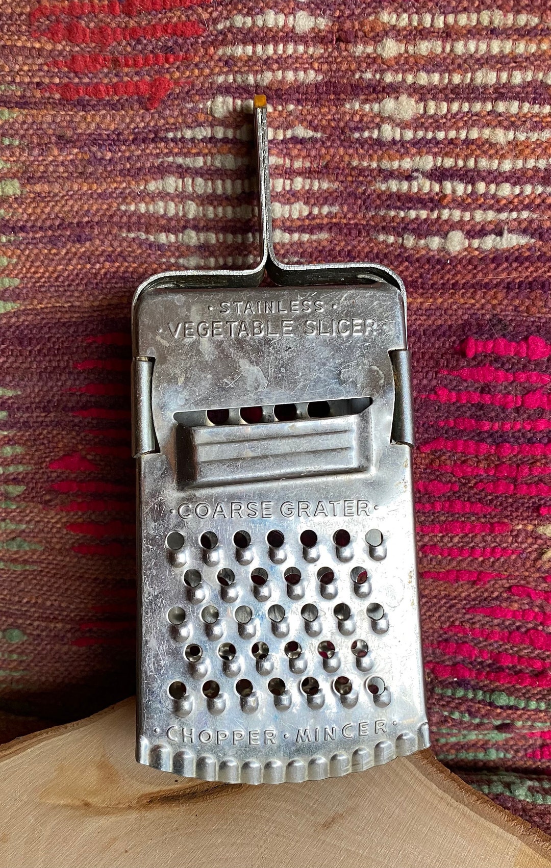 Vintage Stainless Steel Vegetable Chopper Slicer Grater Shredder  Mincer-made in Japan-retro-collectibles-mid Century 