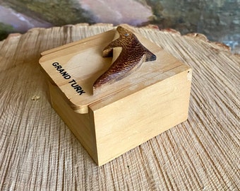 Grand Turk Islands Wooden Box-dolphin-turks and Caicos
