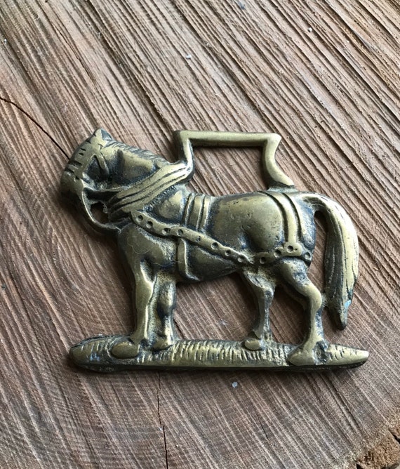 Vintage Brass Bottle Opener Horse Brass Harness Medallion