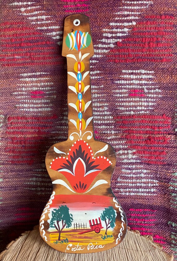 BohoHome DecorWall HangingCentral America Vintage Costa Rica Guitar