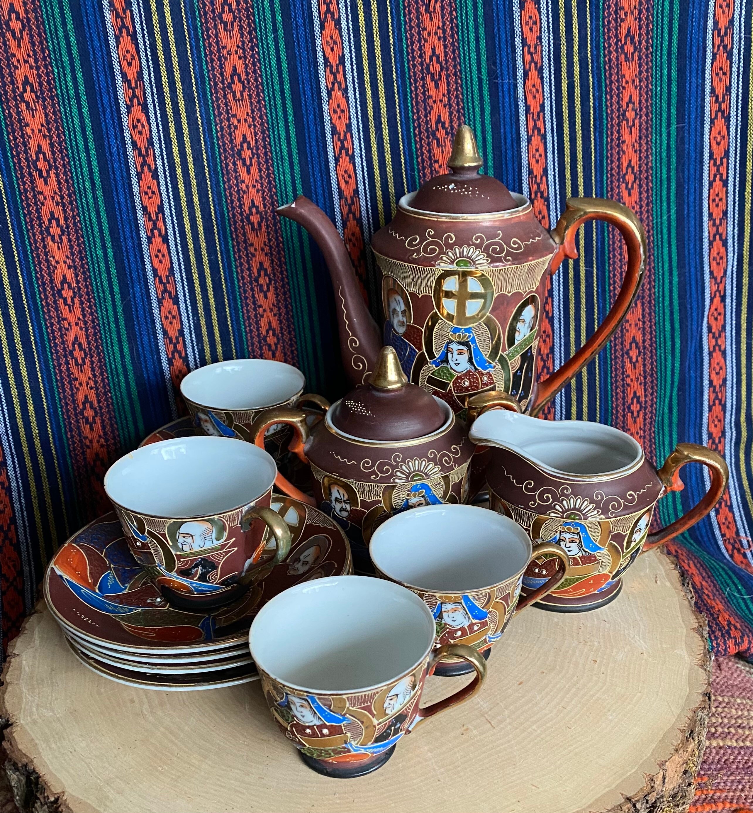 ドラゴンボール - 麦茶 J.B. Bryson's Dragonware China Tea Set-1940s-japan-porcelain