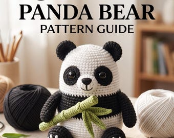 Crochet Panda Bear Pattern PDF | Amigurumi Panda Crochet Pattern | Cute Panda Bear Digital Download