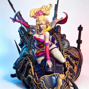 Terra on Magitek Armor STL: FF VI Miniature Model
