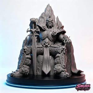 Lich King Arthas STL 3D Model: High Detail WoW Figure (Digital Download)